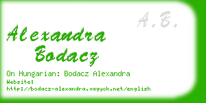 alexandra bodacz business card